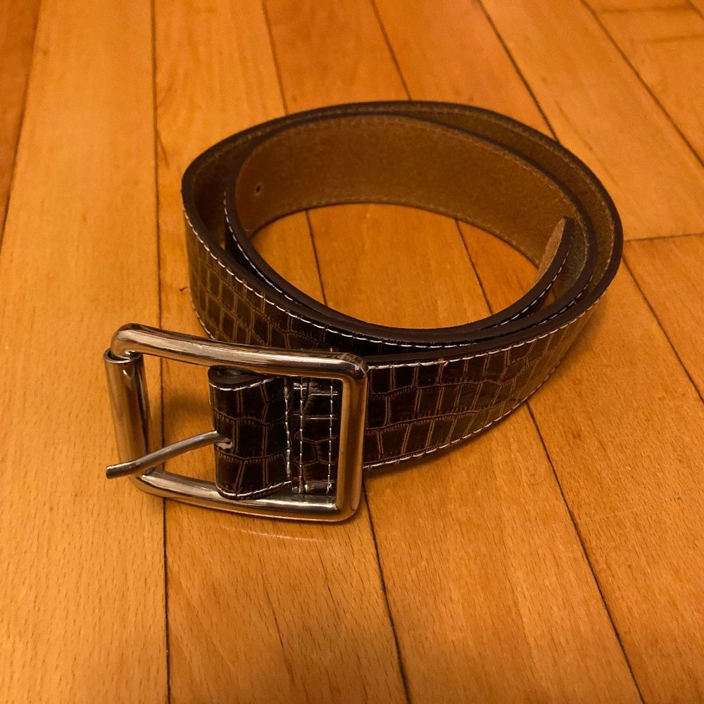 Ovation snakeskin pattern belt - shiny - Medium